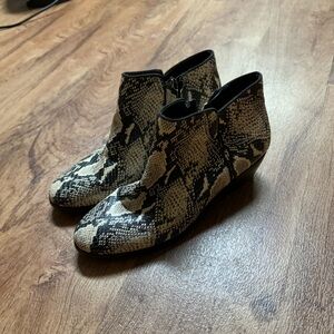 Sam Edelman snakeskin booties